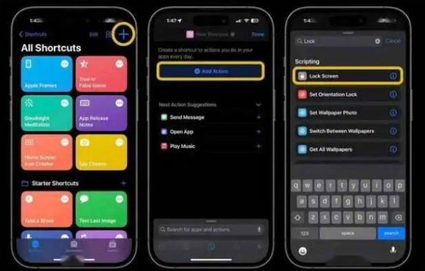瑞丽苹果14锁屏维修店分享iPhone14升级iOS16.4后如何创建锁屏快捷方式 